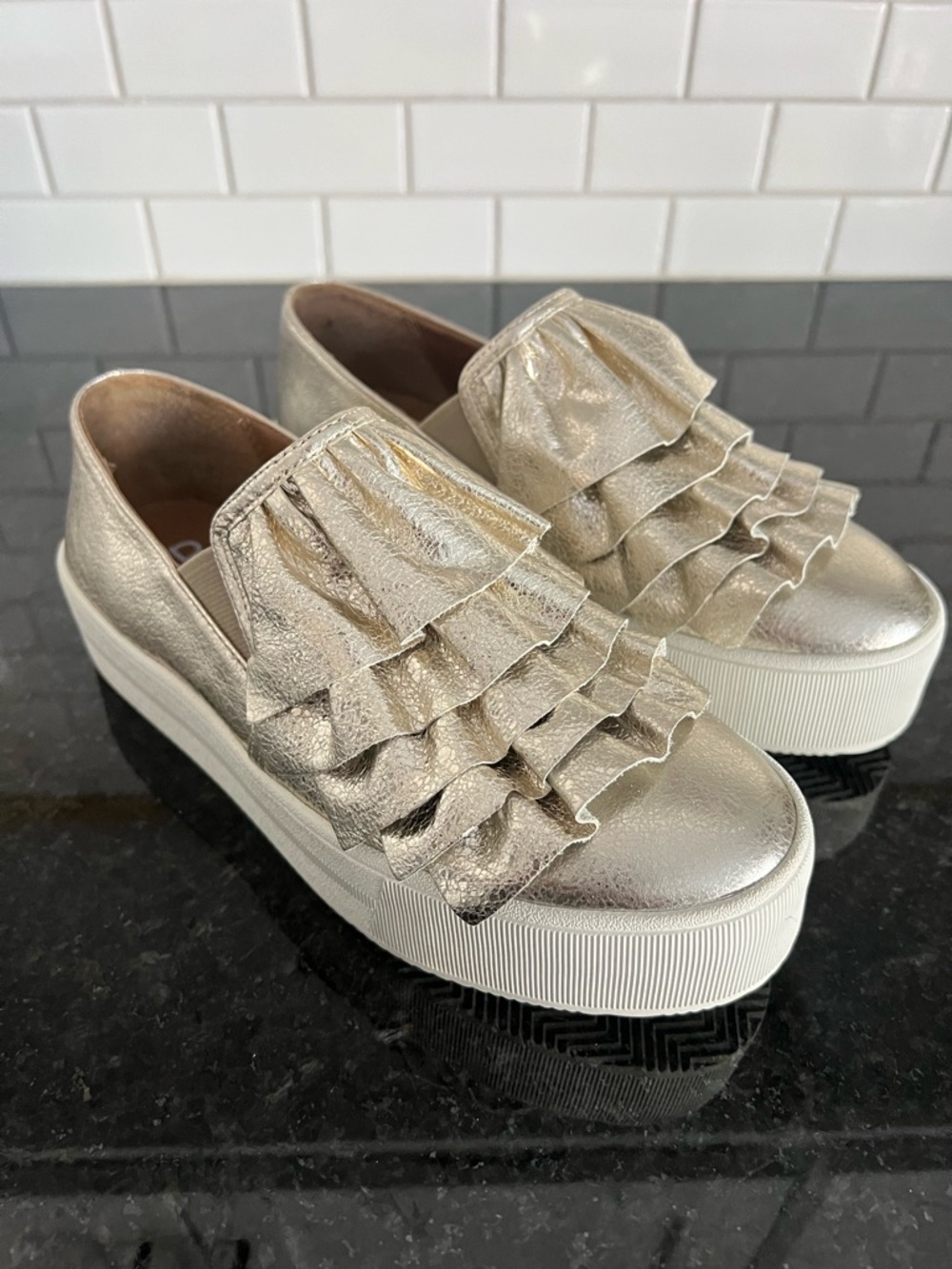 Bp brand gold platform shoes